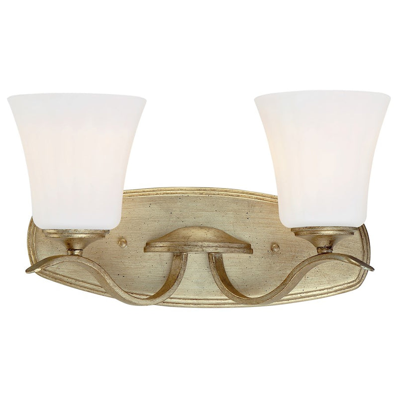 Minka Lavery Laurel Estate 16in 2-Light Vanity Light | Traditional Brio Gold and Open Crystal | Bathroom Vanity | 7 x 16 x 8 in | Model 3442-582