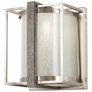 Minka Lavery Tyson's Gate 1-Light Wall Sconce | Brushed Nickel and Shale Wood Modern | Hallway & Bathroom Accent | 6 x 5 x 7 in | Model 3561-098