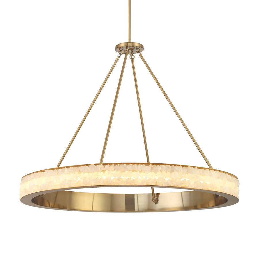 Minka Lavery Divinely 1Lt 36" LED Chandelier, Celeste Brass/Etched - 3888-776-L