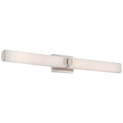 Minka Lavery Large Square LED Bath 37in | Transitional Polished Nickel | Bathroom Vanity Light | 37 x 4 x 5 in | Model 393-613-L