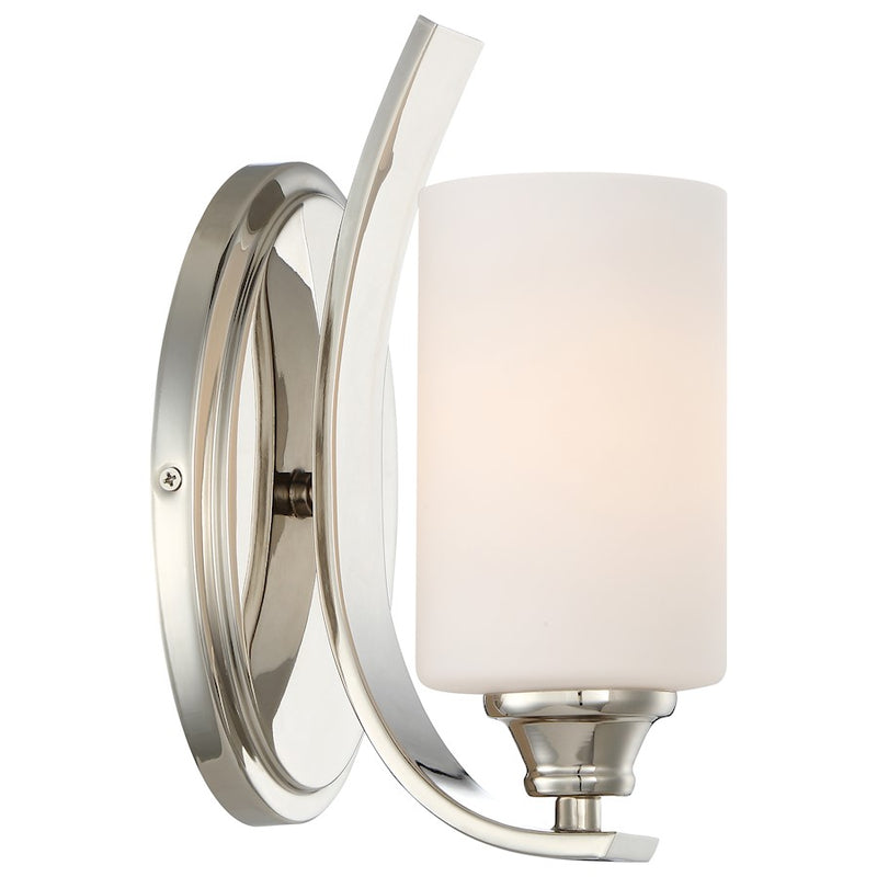Minka Lavery Tilbury 1-Light Bath Vanity | Transitional Polished Nickel | Bathroom Vanity & Powder Room | 5 x 6 x 10 in | Model 3981-613