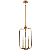 Minka Lavery Liege 13in 1-Light Pendant | Aged Kingston Bronze with Brass Hi and Clear Glass | Dining Room & Kitchen Island | Model 4060-660