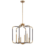 Minka Lavery Liege 25in 6-Light Pendant | Aged Kinston Bronze and Brass | Dining Room & Living Room | 25 x 25 x 26 in | Model 4066-660