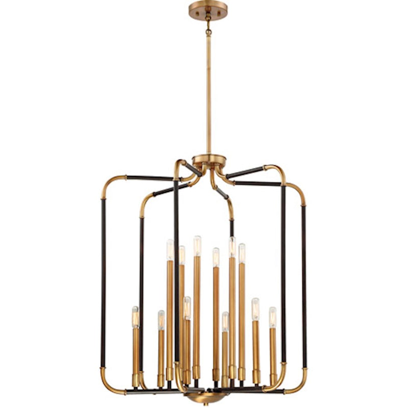 Minka Lavery Liege 12-Light Pendant | Transitional Aged Kingston Bronze with Brass Highlights | Dining Room & Foyer | Model 4069-660