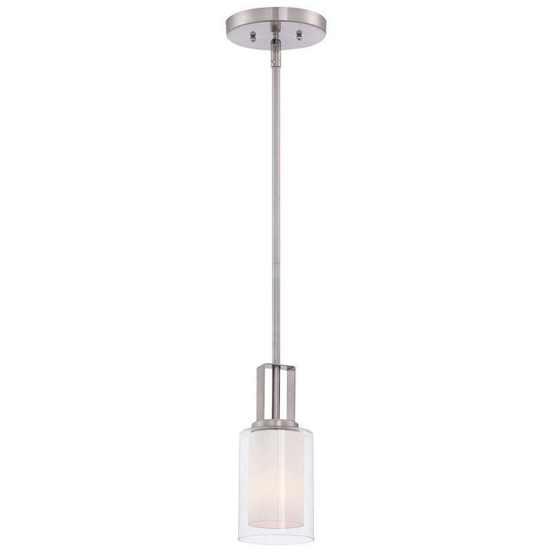 Minka Lavery Parsons Studio 4in 1-Light Mini Pendant | Transitional Brushed Nickel and Clear Glass | Kitchen Island & Accent Light | Model 4101-84