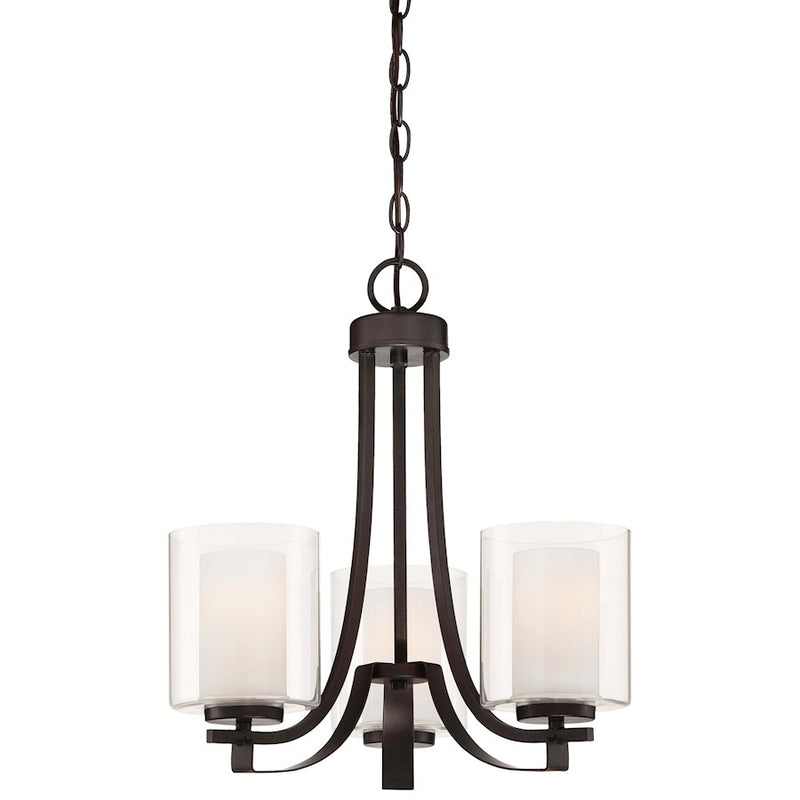 Minka Lavery Parsons Studio 3-Light Chandelier | Smoked Iron | Dining Room & Kitchen Island | 18 x 18 x 18 in | Model 4103-172