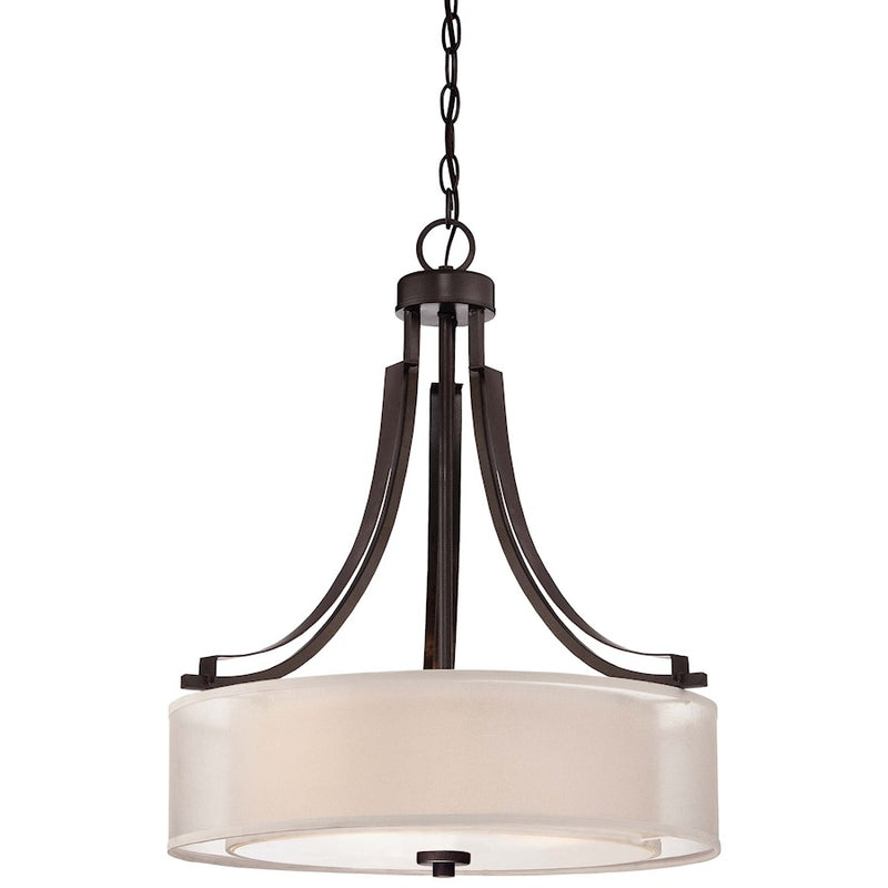 Minka Lavery Parsons Studio 20in 3-Light Pendant | Transitional Smoked Iron | Kitchen Island & Dining Room | 20 x 20 x 24 in | Model 4104-172