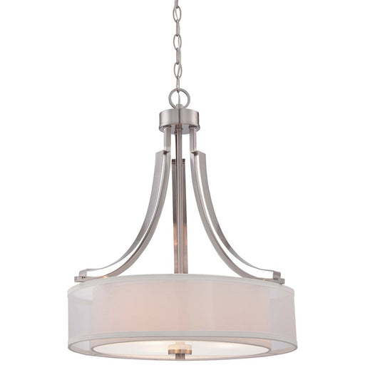 Minka Lavery Parsons Studio 20in 3-Light Pendant | Transitional Brushed Nickel | Kitchen Island & Dining Room | 20 x 20 x 24 in | Model 4104-84