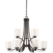Minka Lavery Parsons Studio 32in 9-Light Chandelier | Transitional Smoked Iron | Kitchen & Dining Room | 32 x 32 x 28 in | Model 4109-172