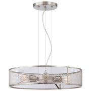 Minka Laver Downtown Edison 24in 6-Light Pendant | Contemporary Brushed Nickel | Dining Room & Kitchen Island | 24 x 24 x 6 in | Model 4136-84
