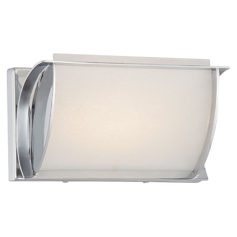 Minka Laver Arlington Brooke 9in 1-Light LED Bath Vanity Light | Chrome Transitional | Bathroom Vanity | 9 x 9 x 5 in | Model 421-77-L