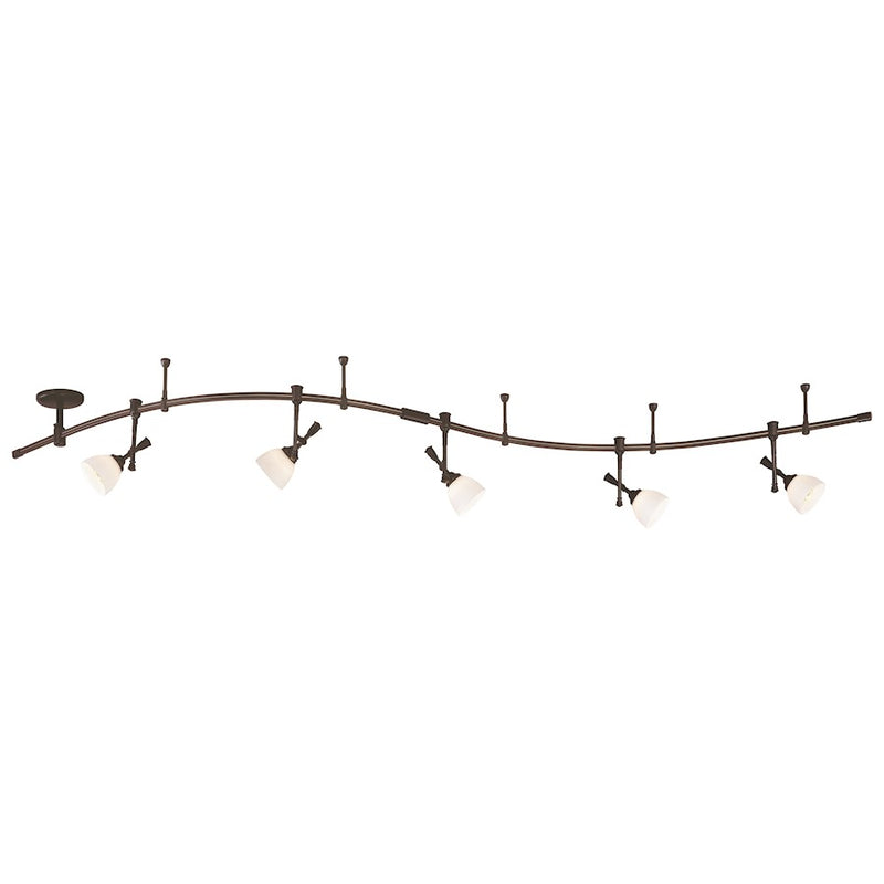 Minka Lavery 192in 5-Light Flex Track Kit | Transitional Sable Bronze Patina | Kitchen Island & Living Room | 192 x 6 x 12 in | Model 4215-467-L