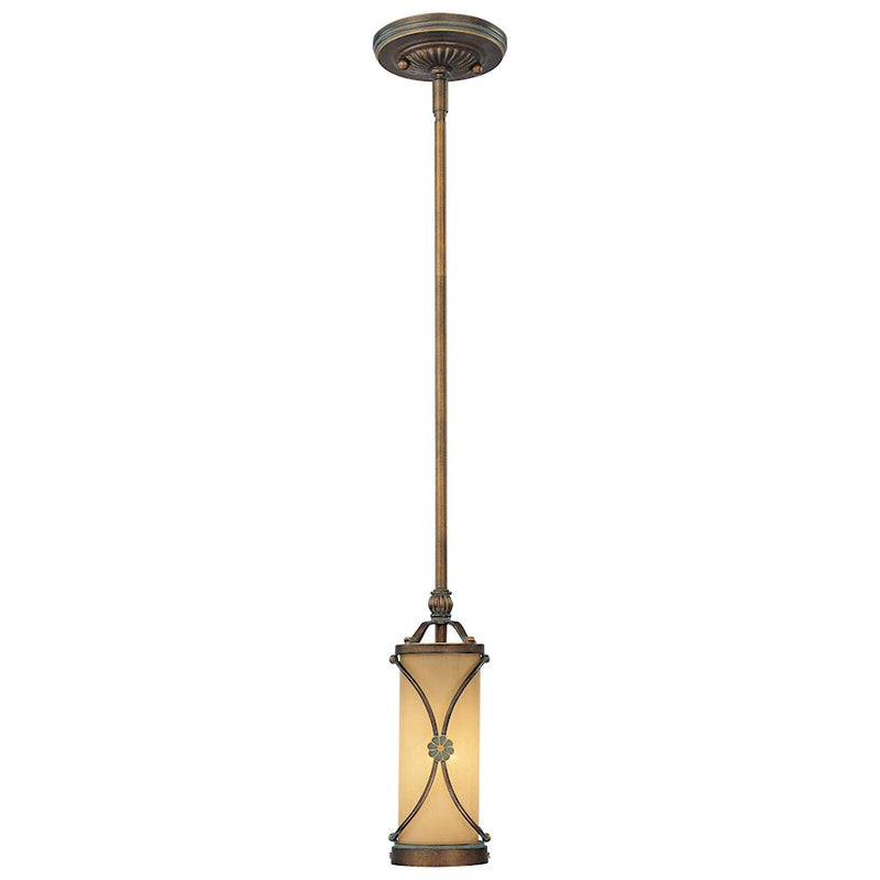 Minka Lavery Atterbury 1-Light Mini Pendant | Traditional Deep Flax Bronze | Kitchen Island & Dining Room Accent | 5 x 5 x 11 in | Model 4231-288