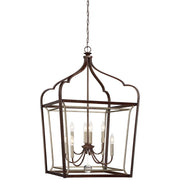Minka Lavery Astrapia 23in 8-Light Foyer | Traditional Dark Rubbed Sienna and Aged Silver Metal | Entryway & Stairwell | Model 4349-593