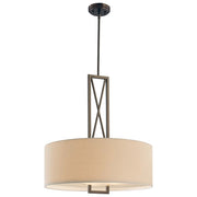 Minka Lavery Harvard Court 24in 3-Light Pendant | Transitional Bronze | Kitchen Island & Dining Room | 24 x 24 x 26 in | Model 4362-281