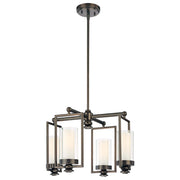 Minka Lavery Harvard Court 18in 4-Light Mini Chandelier | Transitional Bronze | Dining Room & Entryway | 18 x 18 x 14 in | Model 4363-281