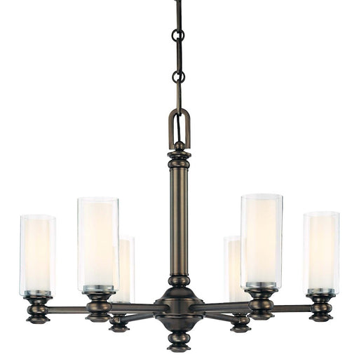 Minka Lavery Harvard Court 26in 6-Light Chandelier | Transitional Bronze | Dining Room & Entryway | 26 x 26 x 20 in | Model 4366-281