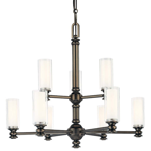 Minka Lavery Harvard Court 31in 9-Light Chandelier | Traditional Bronze Plated | Dining Room & Living Room | 31 x 31 x 28 in | Model 4369-281