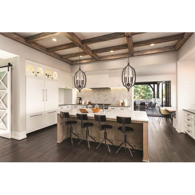 Minka Lavery Middletown 14in 5-Light Pendant | Transitional Downton Bronze and Gold | Kitchen Island & Dining Room | 14 x 14 x 27 in | Model 4372-579