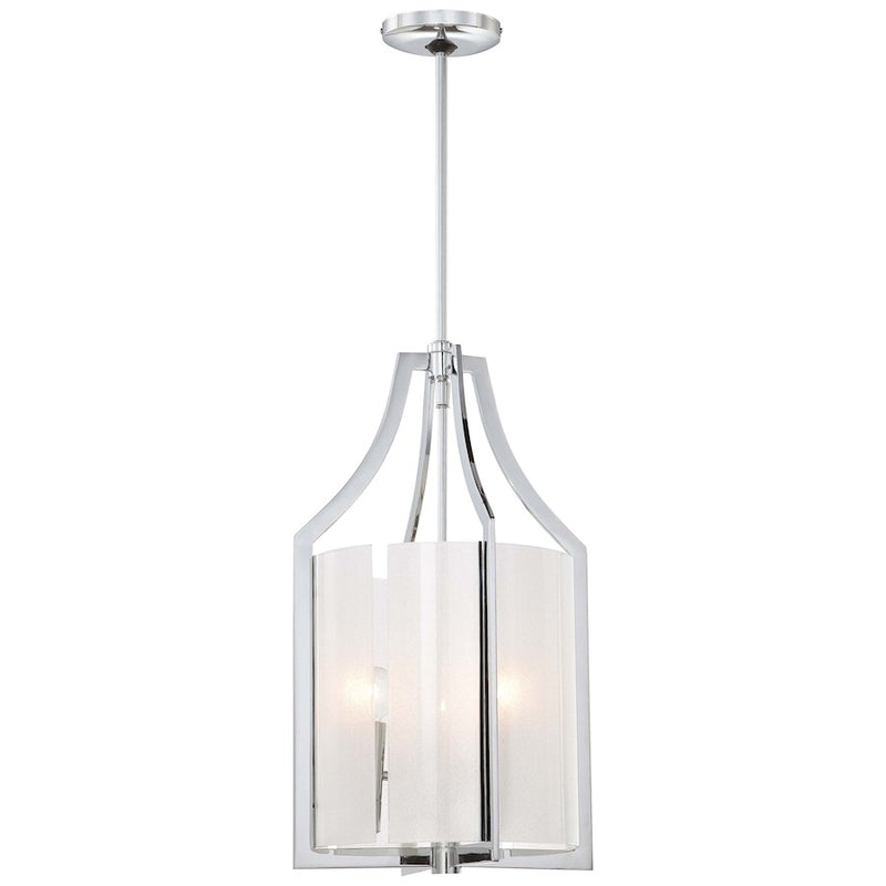 Minka Lavery Clarte 12in 3-Light Pendant | Contemporary Chrome | Kitchen Island & Dining Room | 12 x 12 x 21 in | Model 4392-77