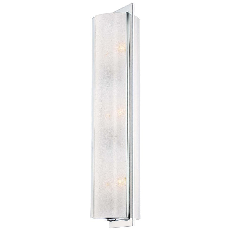 Minka Lavery Clarte 5in 3-Light Wall Sconce | Chrome Frosted Glass | Living Room & Dining Room | 5 x 4 x 22 in | Model 4393-77
