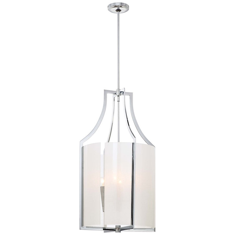 Minka Lavery Clarte 18in 4-Light Pendant | Contemporary Chrome | Kitchen Island & Dining Room | 18 x 18 x 32 in | Model 4394-77
