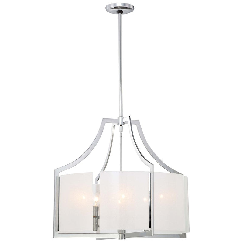 Minka Lavery Clarte 24in 6-Light Pendant | Contemporary Chrome | Kitchen Island & Dining Room | 24 x 24 x 21 in | Model 4396-77