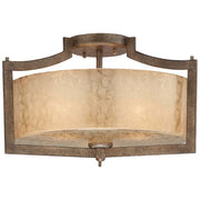 Minka Lavery Clarte 17in 3-Light Semi-Flush Mount | Contemporary Patina Iron | Entryway & Hallway | 17 x 17 x 10 in | Model 4397-573