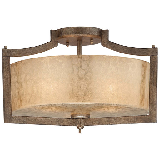 Minka Lavery Clarte 17in 3-Light Semi-Flush Mount | Contemporary Patina Iron | Entryway & Hallway | 17 x 17 x 10 in | Model 4397-573