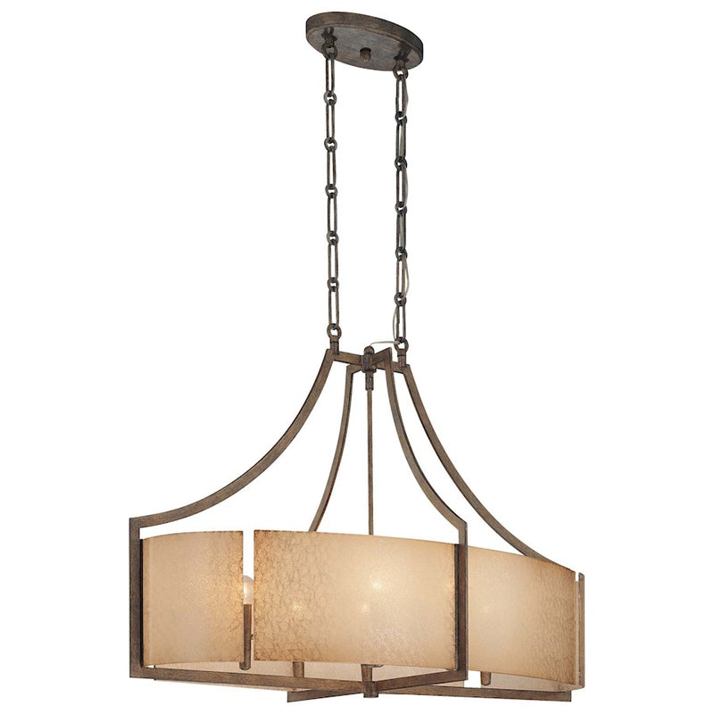 Minka Lavery Clarte 36in 6-Light Oval Pendant | Contemporary Patina Iron Steel | Kitchen Island & Dining Room | 36 x 21.25 x 25 in | Model 4398-573