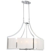 Minka Lavery Clarte 36in 6-Light Oval Pendant | Contemporary Chrome Steel | Kitchen Island & Dining Room | 36 x 21.5 x 24.75 in | Model 4398-77