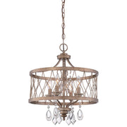 Minka Lavery West Liberty 16in 4-Light Flush Mount | Traditional Olympus Gold Steel Crystal | Entryway & Dining Room | Model 4403-581