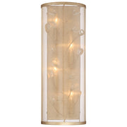 Minka Lavery Sara's Jewel 4-Light Wall Sconce | Transitional Nanti Champagne Silver and Crystal Shade | Bedroom & Hallway Accent | Model 4433-252