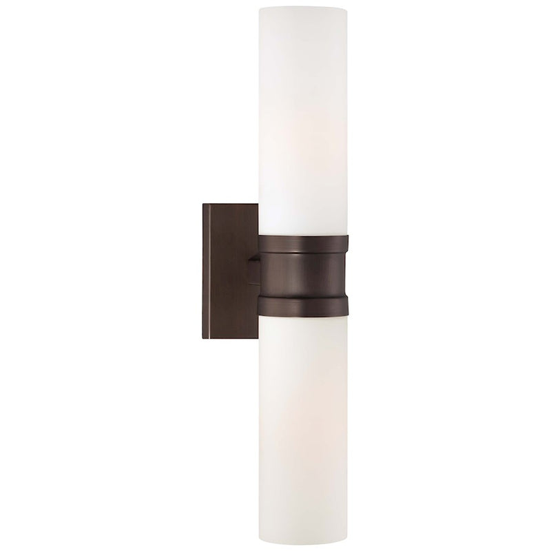 Minka Lavery 2-Light Wall Sconce | Copper Bronze Patina Transitional | Hallway & Bedroom Accent | 5.5 x 4.25 x 18.5 in | Model 4462-647