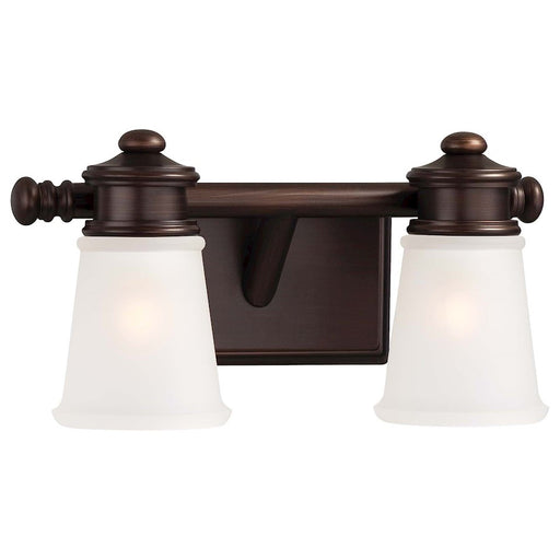 Minka Lavery 2-Light Bath Vanity Light | Traditional Dark Brushed Bronze | Bathroom & Powder Room | 14 x 7 in | Model 4532-267B