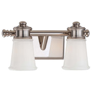 Minka Lavery Bath Art 2-Light Vanity Light | Traditional Polished Nickel | Bathroom Vanity & Powder Room | 14 x 7 x 7 in | Model 4532-613