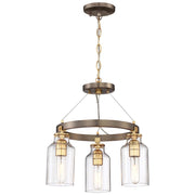 Minka Lavery Morrow 16in Semi Flush Convertible to Pendant | Industrial Harvard Court Bronze with Gold Highlights | Living Room & | Model 4553-588