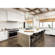 Minka Lavery Tyson's Gate 14in 8-Light Pendant | Modern Brushed Nickel and Shale Wood | Kitchen Island & Dining Room | Model 4568-098