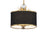 Minka Lavery Caprio 3 Light Pendant, Natural Brushed Brass/Black - 4583-672