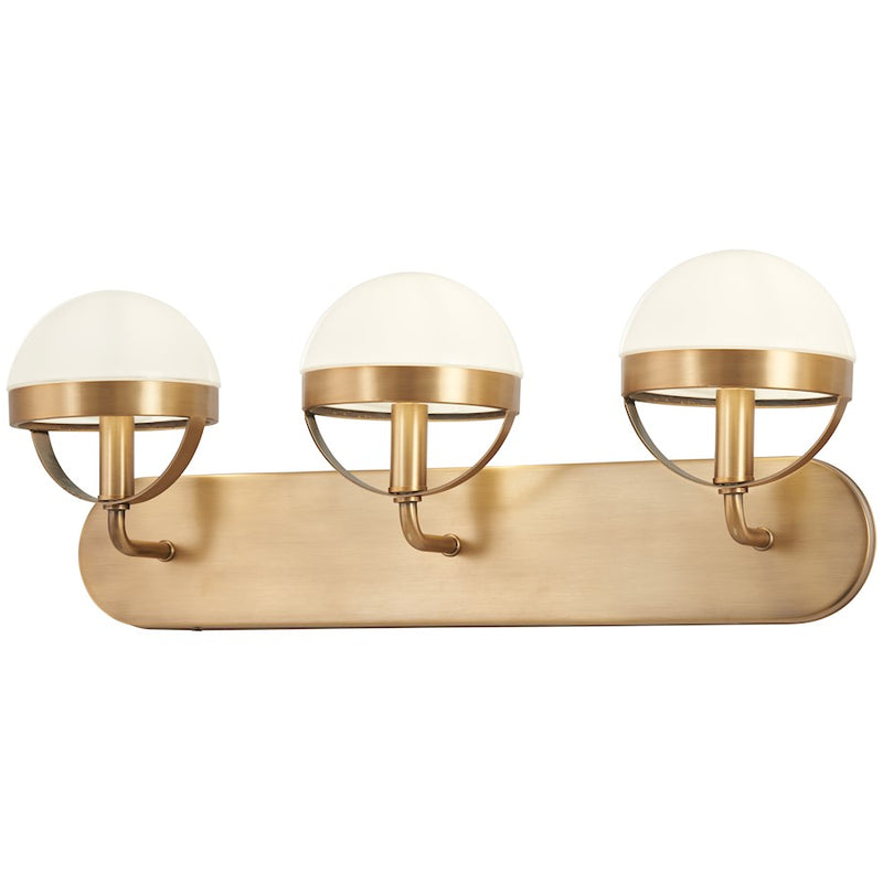 Minka Lavery Tannehill 3-Light Vanity Light | Aged Brass Steel and Glass | Bathroom Vanity | 24.25 x 7 x 9.5 in | Model 4593-575