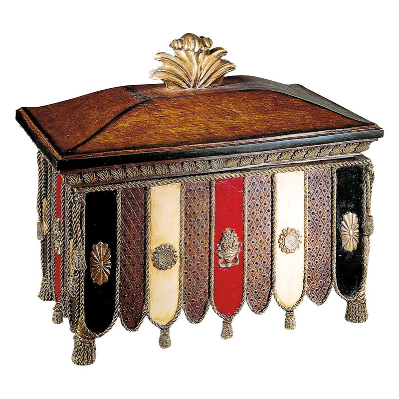 Minka Lavery Decorative Box 17in Wide | Wood and Metal Accent | Living Room & Entryway Decor | 17 x 11 x 15 in | Model 47004-492