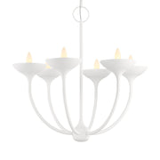 Minka Lavery Ryton 30in 6-Light Chandelier | Traditional Plaster White Steel | Dining Room & Living Room | 30 x 27 in | Model 4716-892