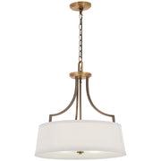 Minka Lavery Safra 20in 4-Light Chandelier | Transitional Industrial Harvard Court Bronze and Natural Brushed Brass | Dining Room & | Model 4733-113