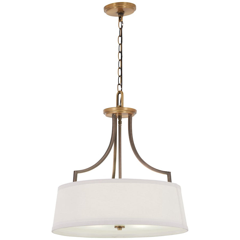 Minka Lavery Safra 20in 4-Light Chandelier | Transitional Industrial Harvard Court Bronze and Natural Brushed Brass | Dining Room | Model 4733-113