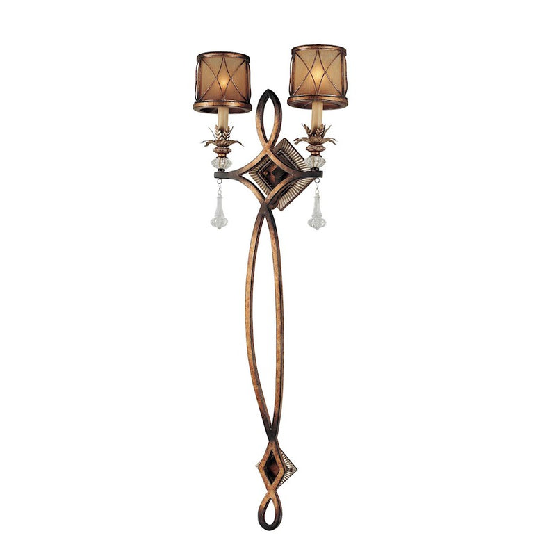 Minka Lavery Aston Court 44in 2-Light Wall Sconce | Traditional Aston Court Bronze | Hallway & Staircase Accent | 16 x 7 x 44 in | Model 4742-206