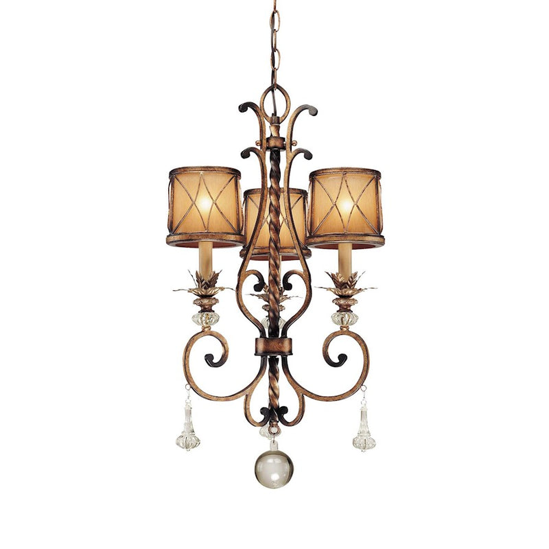 Minka Lavery Aston Court 17in 3-Light Mini Chandelier | Traditional Aston Court Bronze | Dining Room & Entryway | 17 x 17 x 30 in | Model 4753-206