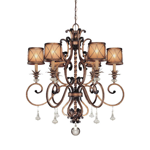 Minka Lavery Aston Court 32in 6-Light Chandelier | Traditional Aston Court Bronze | Dining Room & Living Room | 32 x 32 x 37 in | Model 4757-206