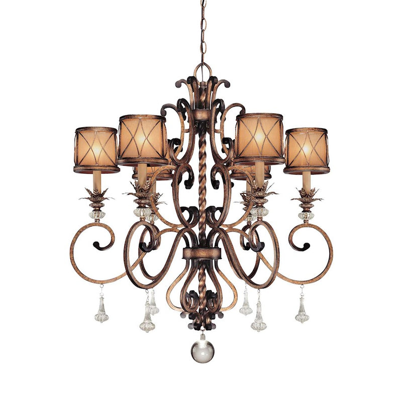 Minka Lavery Aston Court 32in 6-Light Chandelier | Traditional Aston Court Bronze | Dining Room & Living Room | 32 x 32 x 37 in | Model 4757-206