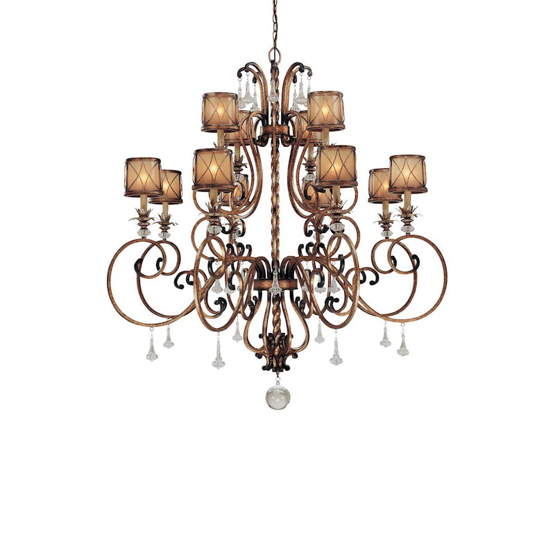 Minka Lavery Aston Court 52in 12-Light Chandelier | Traditional Aston Court Bronze | Grand Dining Room & Entryway | 52 x 52 x 56 in | Model 4758-206