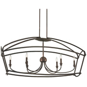Minka Lavery Maddox Roe 4-Light Chandelier | Iron Ore with Gold Dust Steel | Dining Room & Living Room | 48 x 16 x 22 in | Model 4776-281